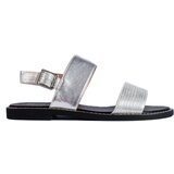 Shelvt Women's Silver Flat Sandals | Shoptok.si