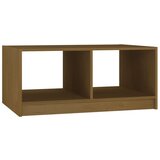 Maison Chic Klubska mizica - kavna mizica - Nizka mizica medeno rjava 75x50x33,5 cm trdna borovina, (21754920) Cene