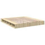  Okvir za krevet boja hrasta 200x200 cm od konstruiranog drva Smeđa 200 x 200 cm | shoptok.hr