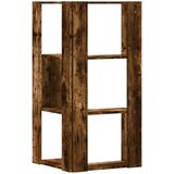  Kutni regal za knjige 3 razine boja hrasta 50x50x102 cm drveni | shoptok.hr