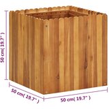  Vrtna posuda za sadnju od masivnog bagremovog drva 50x50x50 cm | Shoptok.si