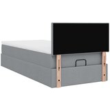  Otomanski okvir kreveta s madraca svijetlosivi 80x200cm tkanine | shoptok.hr