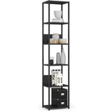 AKORD Metalna loft polica 40 cm - črna-črna - 6 polic, (21714191) Cene