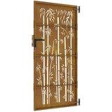  Vrtna vrata 85 x 200 cm od čelika COR-TEN s uzorkom bambusa | shoptok.hr