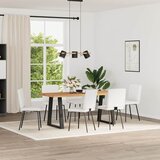 Maison Chic Jedilni stoli - Vzorci stoli 6 kosov belo umetno usnje A1074, (22031881) Cene