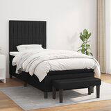 The Living Store Box spring postelja z vzmetnico črna 80x200 cm blago - Box Spring Postelja, (21514849) | Shoptok.si