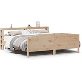 Maison Chic Posteljni okvir - Dvoposteljna postelja - Zakonska postelja brez vzmetnice 180x200 cm trdna borovina-J3395, (21762219) | Shoptok.si
