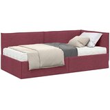  Kutni krevetni okvir s madracem 2 kom. Vinska crvena 90 x 200 cm | Shoptok.si