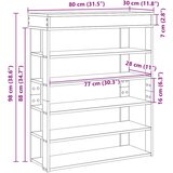  Stalak za cipele boja hrasta 80x30x98 cm konstruirano drvo | shoptok.hr