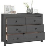  Stranska omarica siva 100x40x72 cm trdna borovina, (20654167) | Shoptok.si
