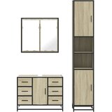  3-dijelni set kupaonskog namještaja boja hrasta sonome drveni | shoptok.hr