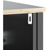  Kupaonski ormarić za umivaonik BERG crni 60x34x59 cm borovina | shoptok.hr