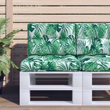 vidaXL Blazina za palete vzorec listja 60x40x12 cm blago | Shoptok.si