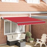 vidaXL Ročna retractibilna tenda Rdeča 300x250 cm, Tenda za zamenjavo tkanine za okvir 3x2,5 m Rdeča Cene