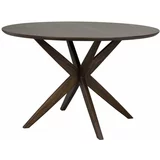 Rowico Okrugli blagovaonski stol s pločom u dekoru hrasta 120x120 cm Calverton -