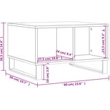  Stolić za kavu boja hrasta 60 x 50 x 36,5 cm konstruirano drvo | Eponuda.com