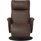  Naslanjač z naslonom za noge, rjavo umetno usnje | Shoptok.si