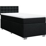  Krevet s oprugama i madracem crni 90x200 cm od tkanine | shoptok.hr