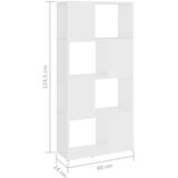Ormarić za knjige / pregrada bijeli 60 x 24 x 124,5 cm drveni | shoptok.hr