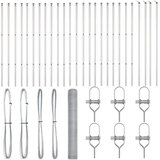 vidaXL Heksagonalna ograja 1x50 m Galvanizirano jeklo, Ograjni stebri 13 kosov Ø32 mm 150 cm Galvanizirano jeklo | Shoptok.si