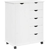  Gležnji kabinet Bela 63,5 x 39 x 79 cm Masivno borovo les, (5000232563) | Shoptok.si