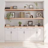  Stenska polica 220x60x(2-6) cm neobdelana trdna hrastovina | Shoptok.si