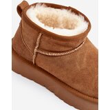 Boto Fashionable Suede Low Snow Boots Camel Nucca | Shoptok.si