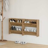 vidaXL Omare za čevlje na steni 2 pcs artisan hrast 60 x 18 x 60 cm u