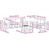  Set vanjskih sofa 8 kom. Prirodna i svijetlo siva | shoptok.hr