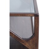 Light & Living Pomoćni stol sa staklenom pločom stola u tamnoj prirodnoj boji 41x119 cm Yuki – | shoptok.hr
