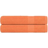 vidaXL Brisače 2 kos oranžna 100x200 cm 360 g/m² 100% bombaž Cene