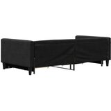  Dnevni krevet na razvlačenje s ladicama crni 100x200 cm tkanina | Eponuda.com