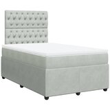 Box spring krevet s madracem svjetlosivi 120x200 cm baršunasti | shoptok.hr