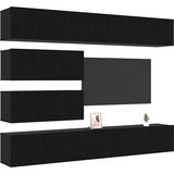  Set TV komoda Zidne 6 pcs Crni hrast Konstruirano drvo | shoptok.hr