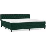  s oprugama i madracem tamnozeleni 200x200 cm baršunasti | shoptok.hr