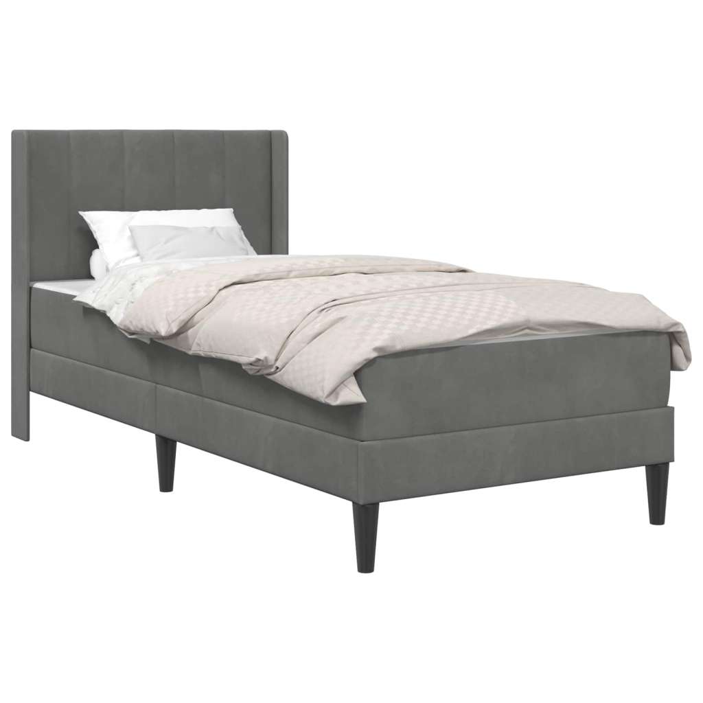  Okvir za krevet Tamno siva 100 x 200 cm Baršun - Tamno siva 100 x 200 cm | shoptok.hr