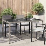  Stol za vrt Siva 150 x 90 x 75 cm poliratan Cijene