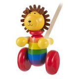 Orange Tree Toys - Drvena guralica na štapu - lav