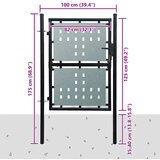 Crna jednokrilna ogradna vrata 100x125 cm | shoptok.hr
