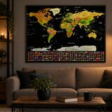  Karta svijeta s grebalicom za putnike 82 x 59 cm | Shoptok.si