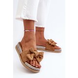 Boto FK1 Women's Platform Sandals with Bow Camel Aflia | Shoptok.si