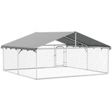 Vanjski kavez za pse s krovom 300 x 300 x 150 cm | shoptok.hr