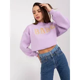 Fashionhunters Light purple sweatshirt