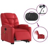  Električni masažni naslonjač na podizanje umjetna koža crveni | shoptok.hr
