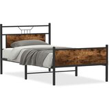  Posteljni okvir brez vzmetnice dimljen hrast 107x203cm inž. les, (21791536) | Shoptok.si