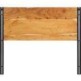 vidaXL Naglavna deska 120 cm trden akacijev les in železo | Shoptok.si