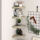 vidaXL Plutajuće kutne police 4 kom boja hrasta 25 x 25 x 3,8 cm MDF Cijene