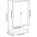 vidaXL Visoka omara roza 68,5x38,5x123,5 cm jeklo | Shoptok.si