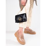 VINCEZA Beige moccasins on the thick Shelovet platform | shoptok.hr