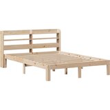 Okvir za krevet s uzglavljem 160 x 200 cm od masivne borovine | shoptok.hr